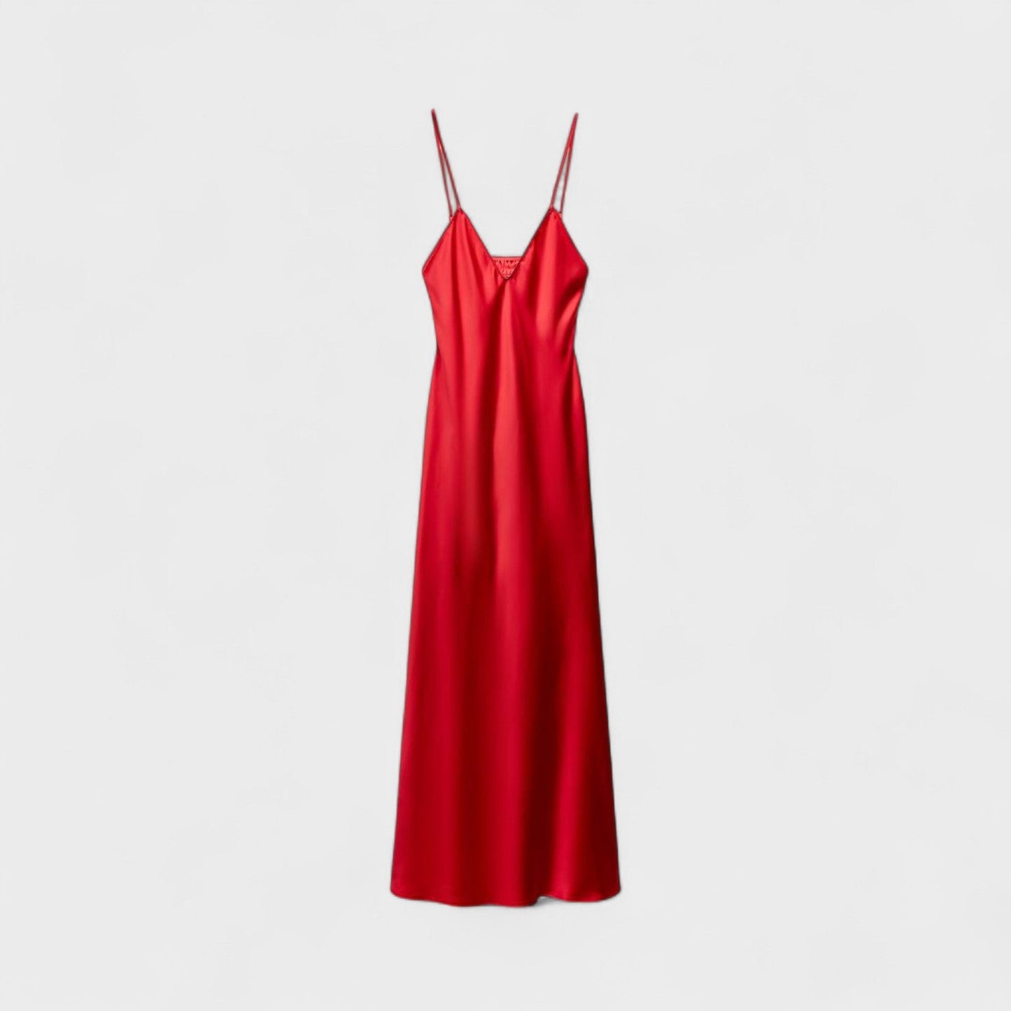 Vestido Carmesí – Corte Minimal Elegante
