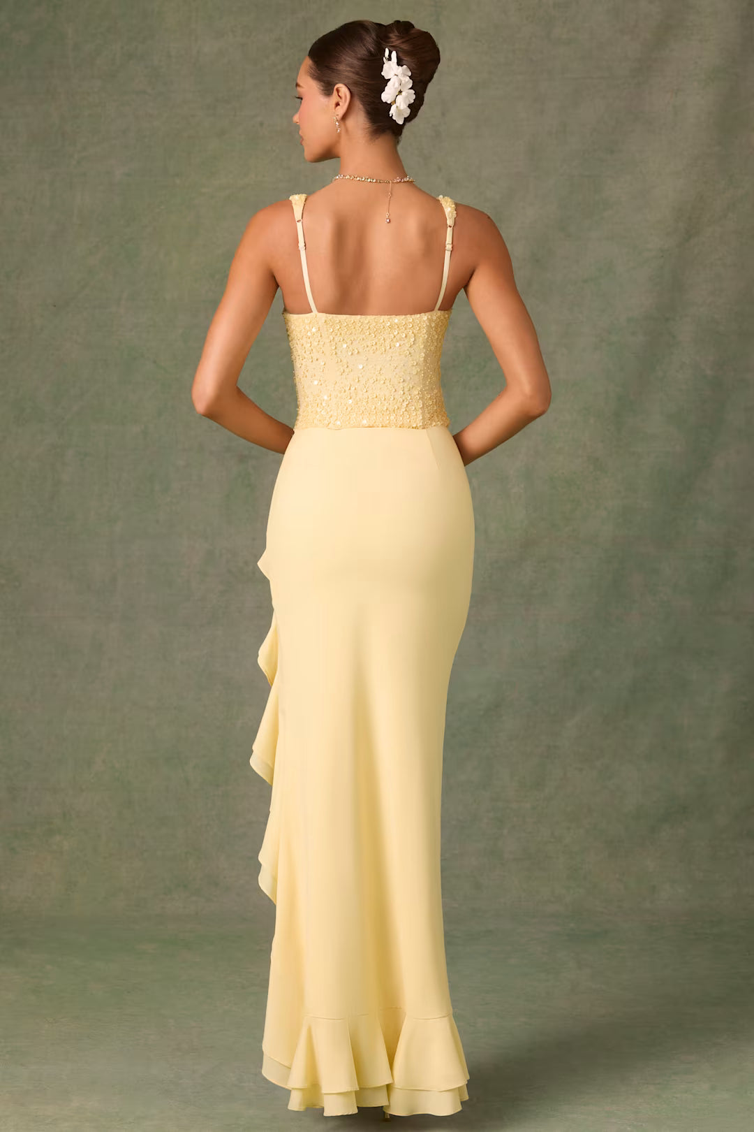 BELLA™ | Vestido Corset de Satén con Volantes
