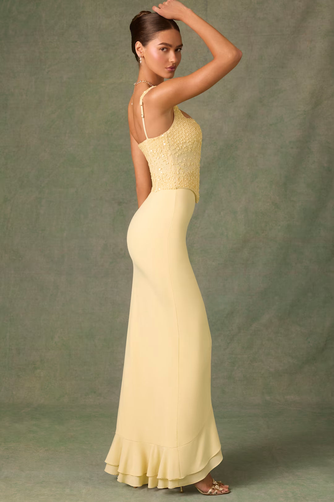 BELLA™ | Vestido Corset de Satén con Volantes