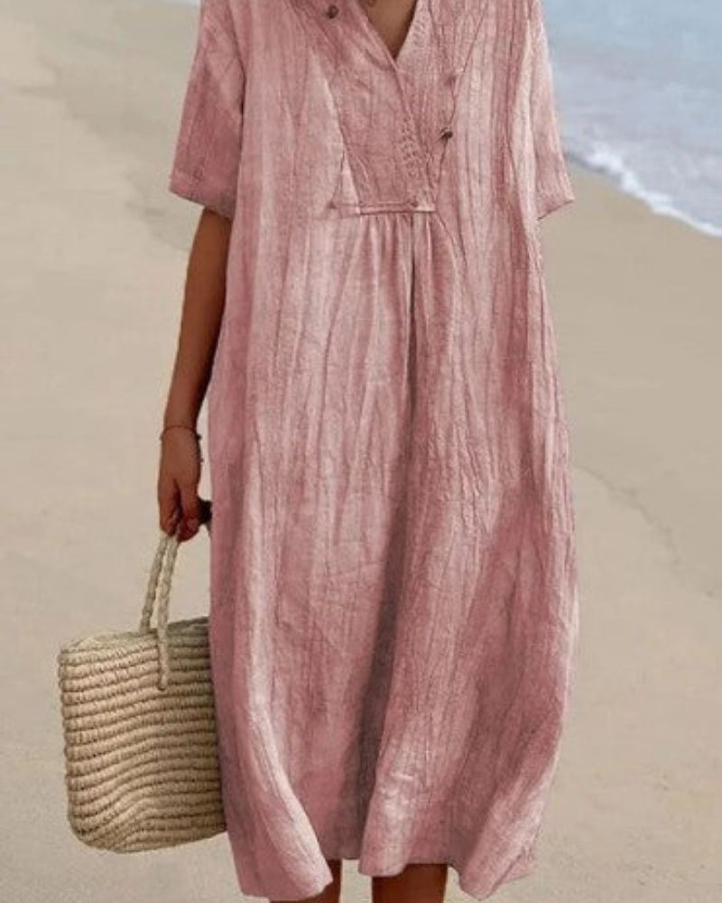 MYKA - VESTIDO DE LINO STRAND