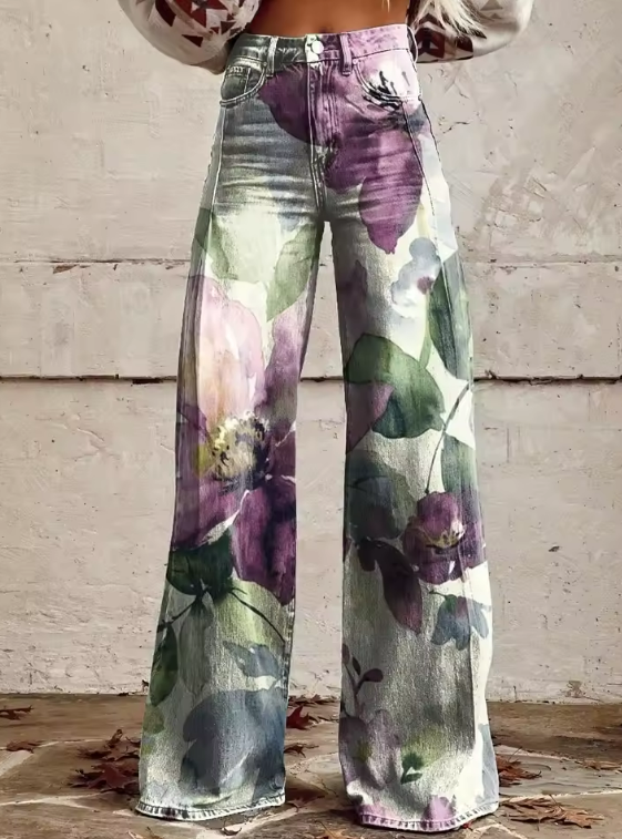 Alessia - Pantalones Boho Retro Chic