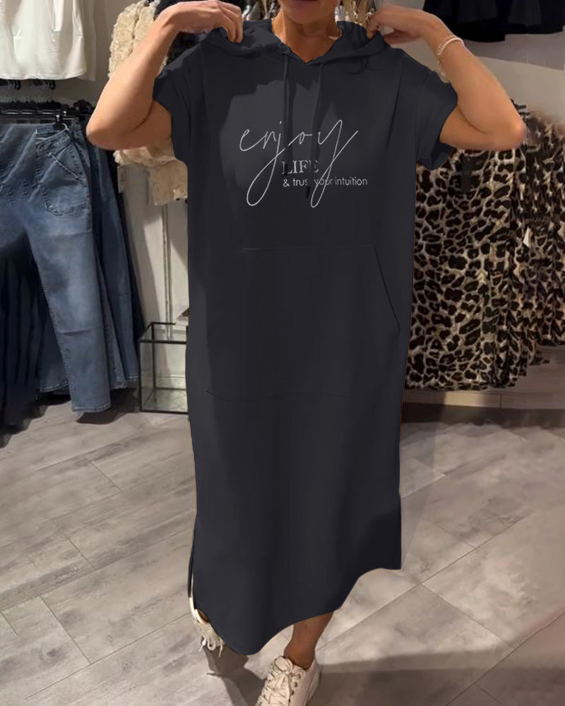 Saskia | Vestido suelto con capucha