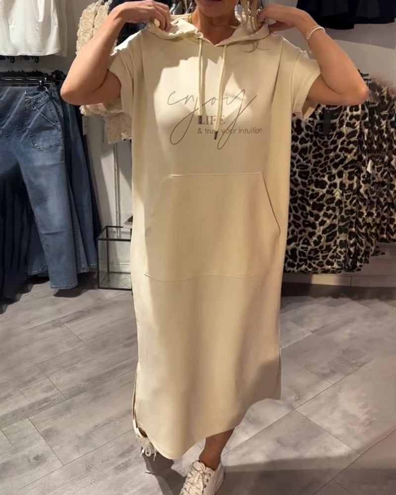 Saskia | Vestido suelto con capucha