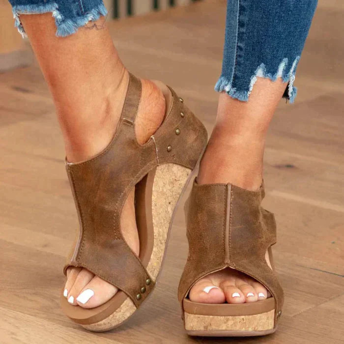 Nicole - Sandalias de Cuña Elegantes