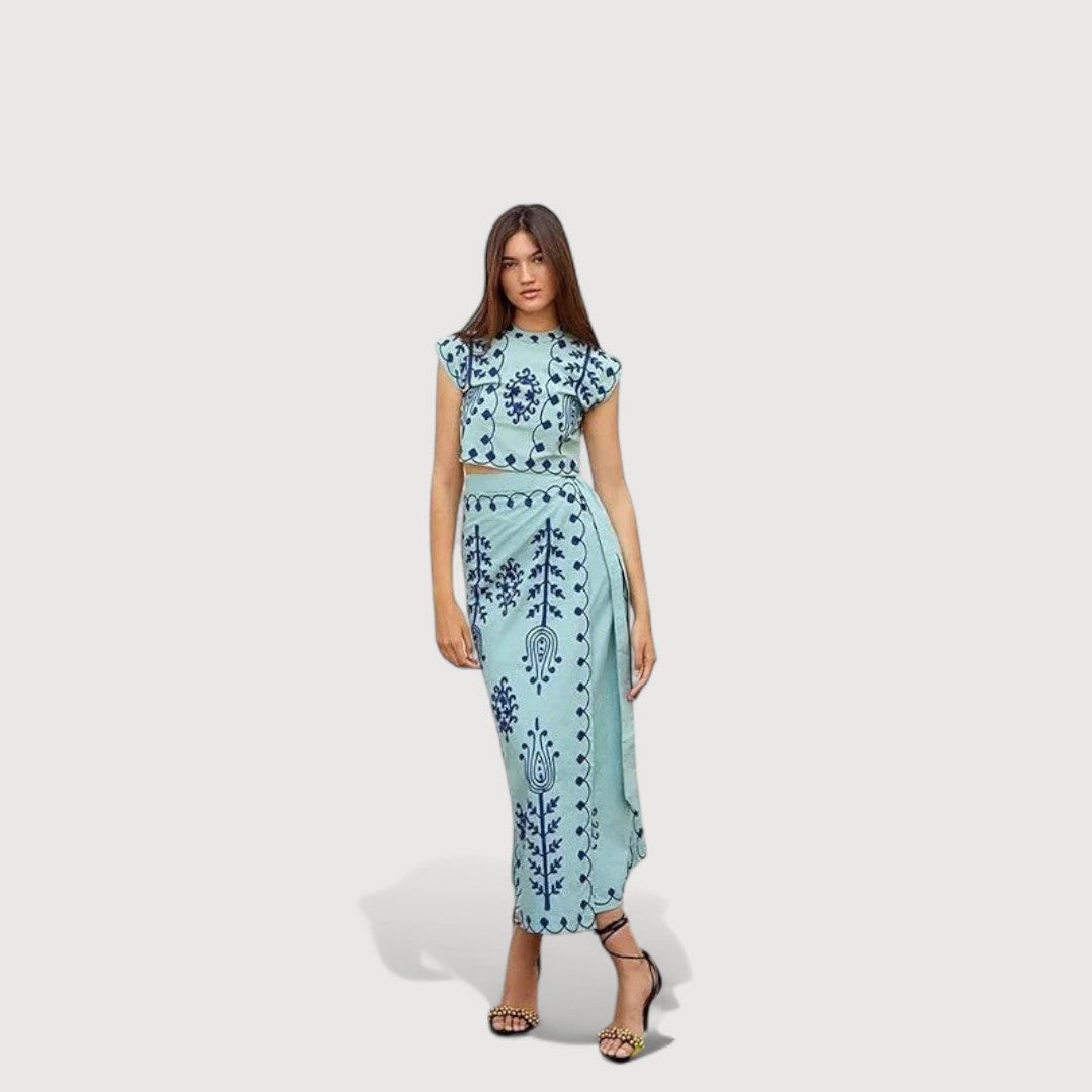 Camilla - Conjunto estampado Top y Falda