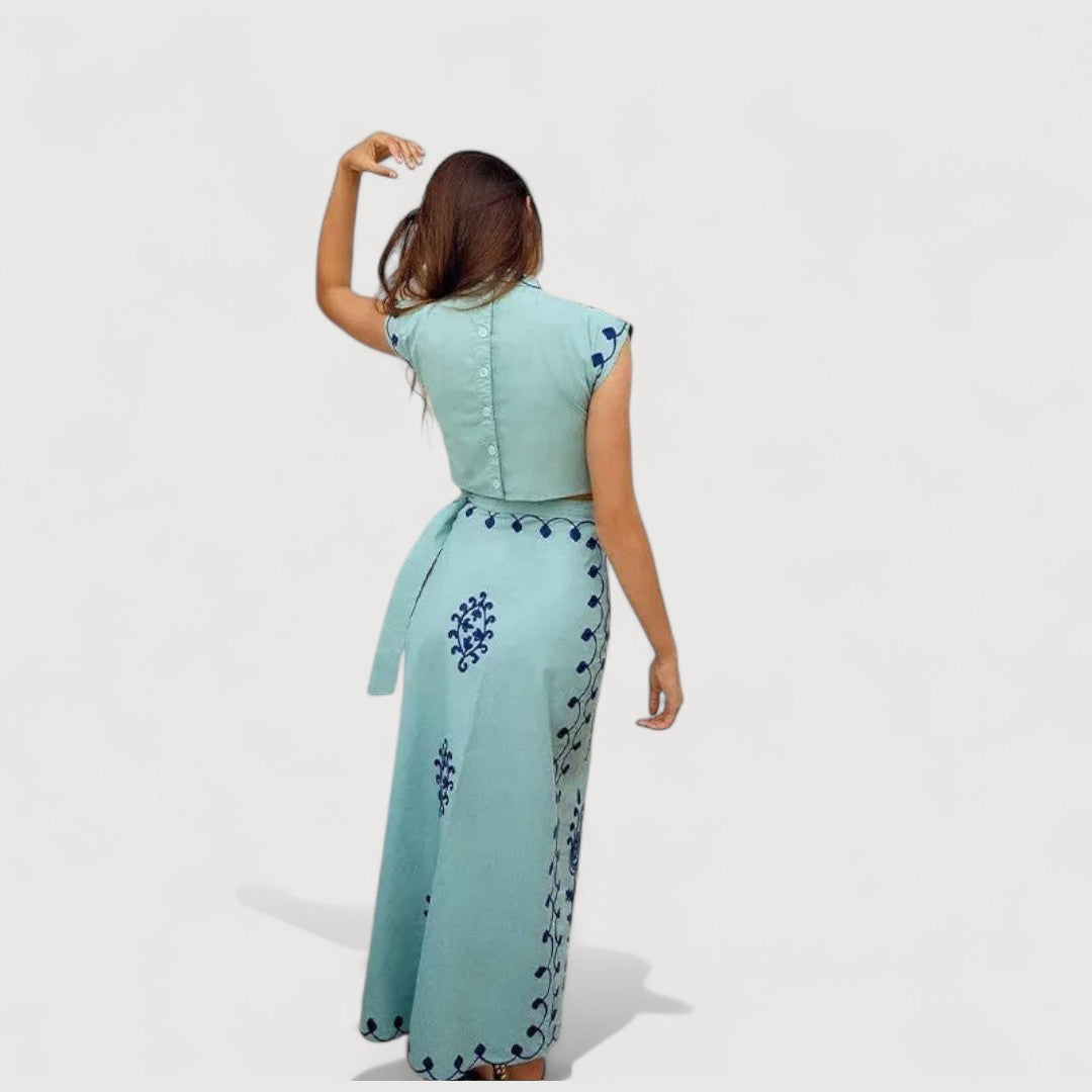 Camilla - Conjunto estampado Top y Falda