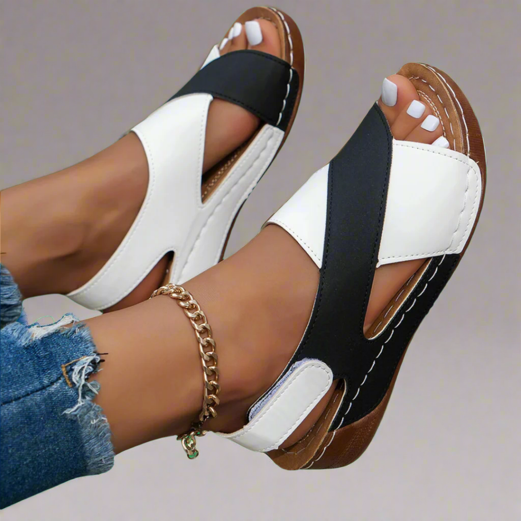 Alwine | Sandalias de cuña hechas a mano con materiales premium