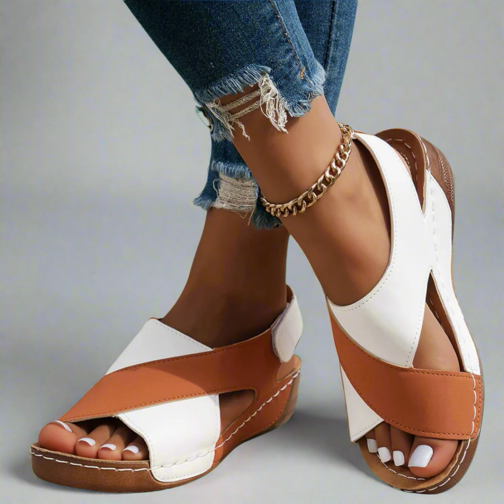 Alwine | Sandalias de cuña hechas a mano con materiales premium