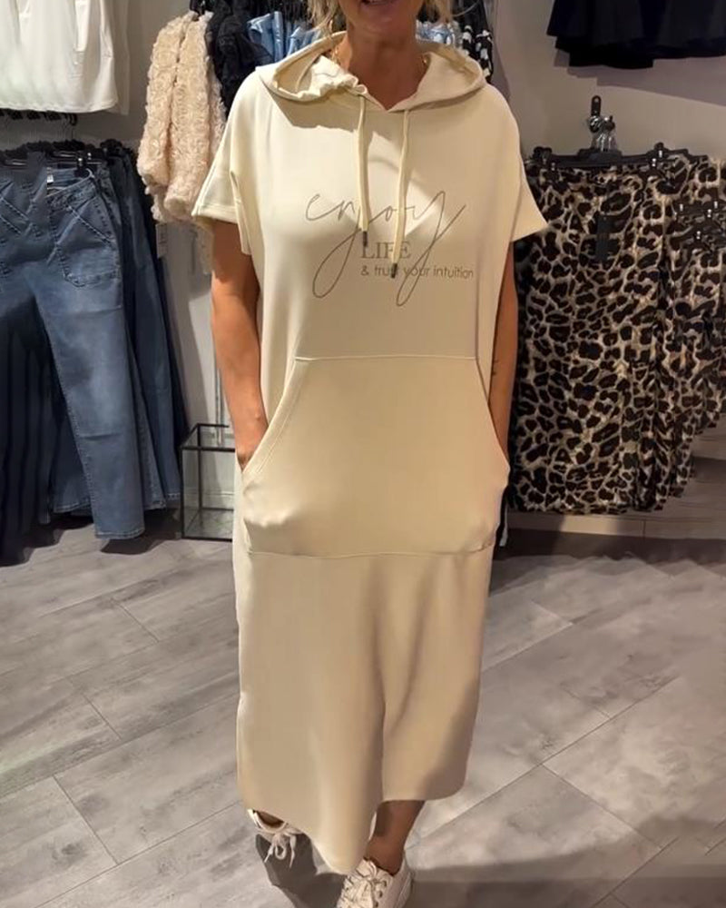 Saskia | Vestido suelto con capucha