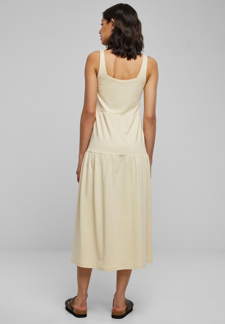 Vestido midi informal de verano con tirantes y diseño clásico