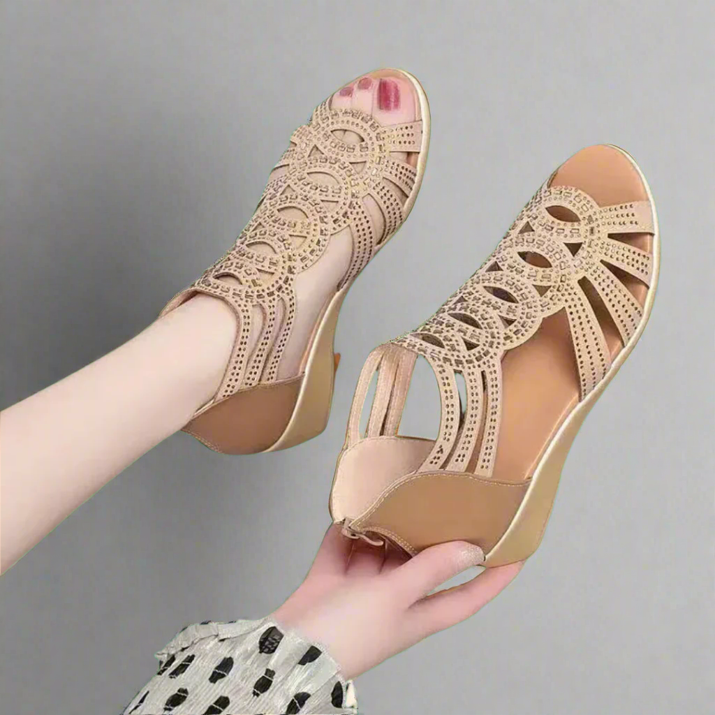 Senta | Sandalias romanas hechas a mano de cuero premium