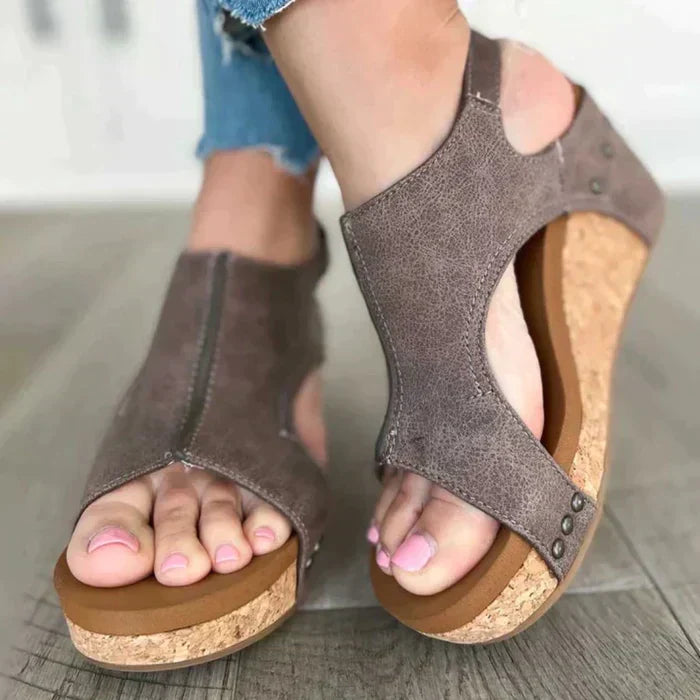 Nicole - Sandalias de Cuña Elegantes