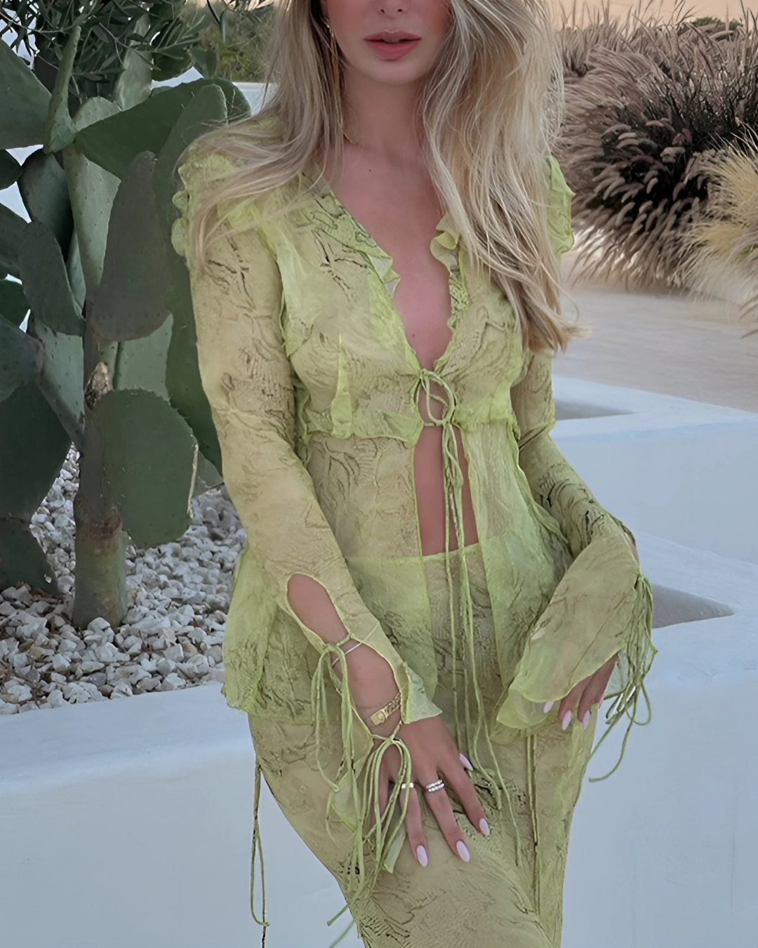 Annabelle | Conjunto de Falda Maxi Fluida