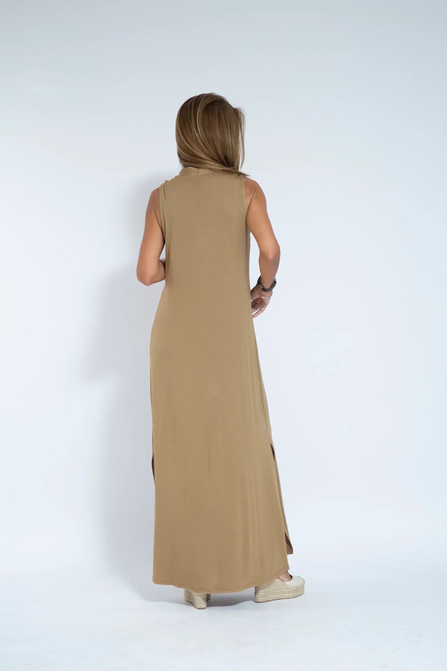 Carmela | Elegante vestido largo con chaqueta de punto