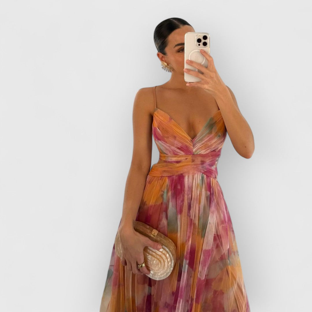 Valeria – El vestido acuarela que enamora a primera vista