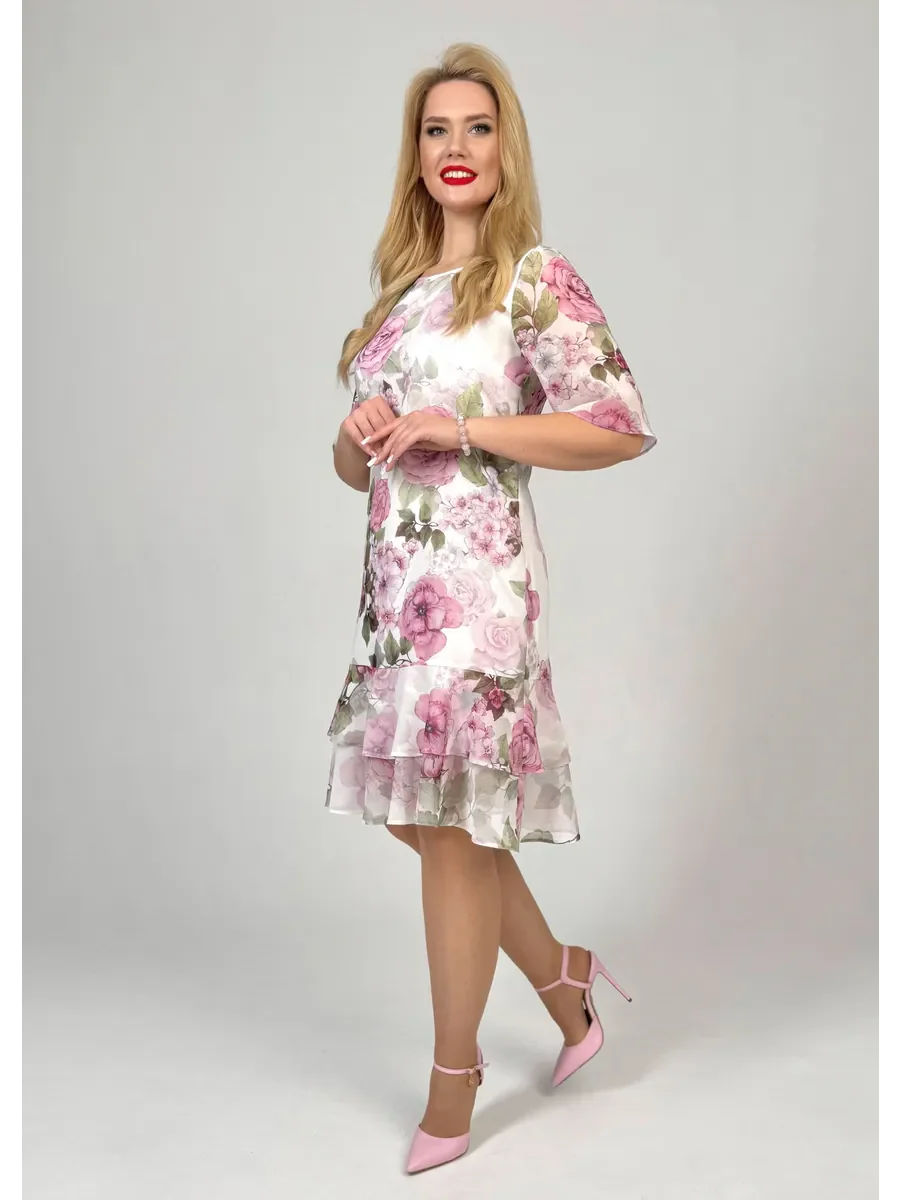 Samanta | Vestido suelto de verano con escote redondo y manga corta
