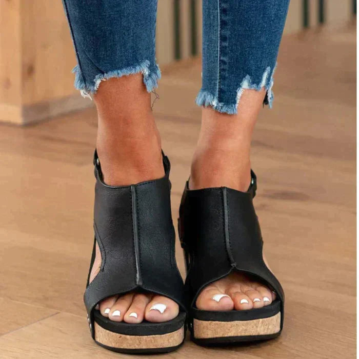Nicole - Sandalias de Cuña Elegantes