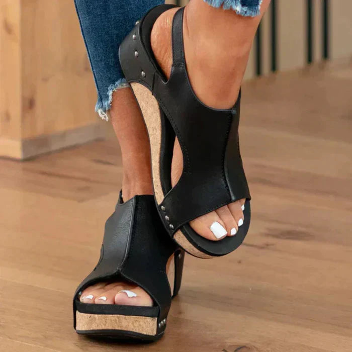 Nicole - Sandalias de Cuña Elegantes
