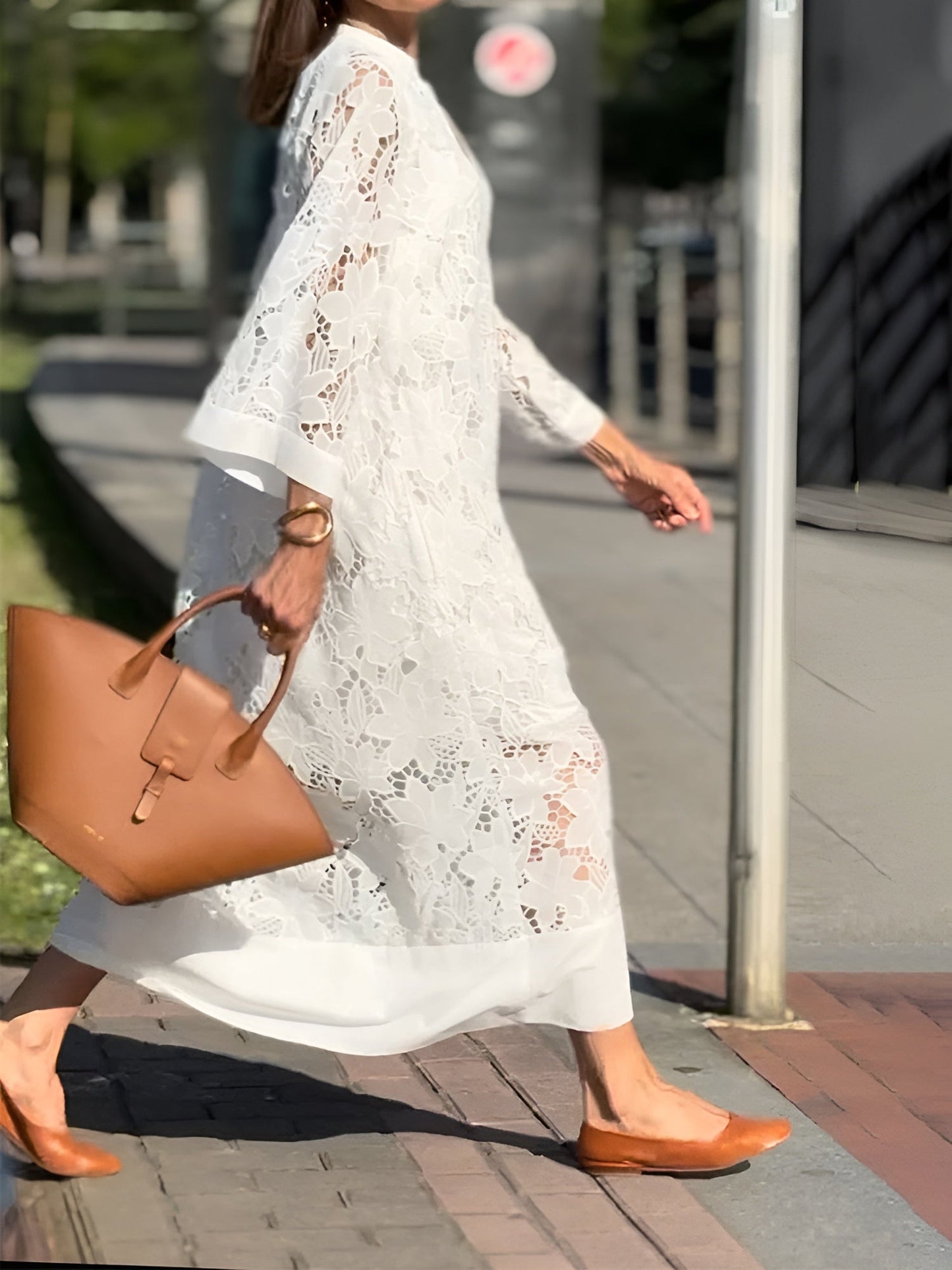 Klara | Vestido de encaje bordado para mujer