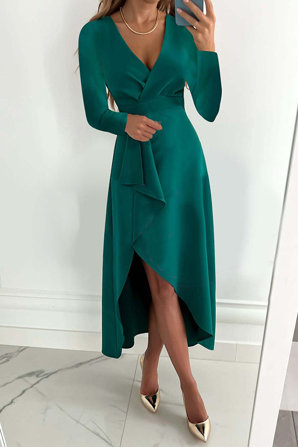 Vestido Midi de Manga Larga