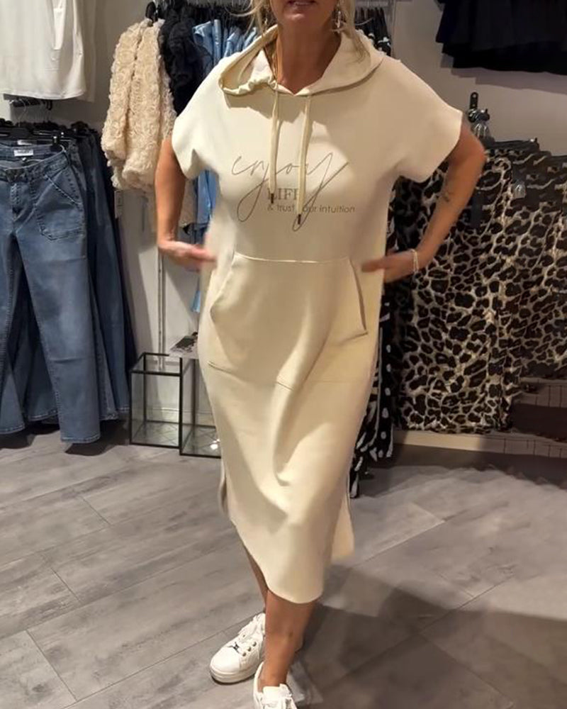 Saskia | Vestido suelto con capucha