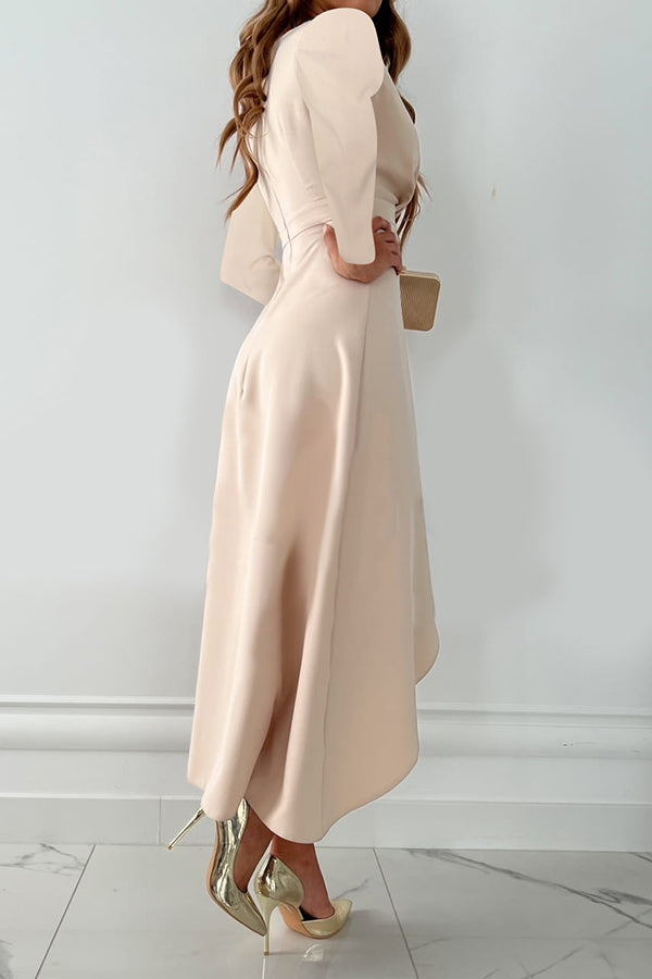 Vestido Midi de Manga Larga