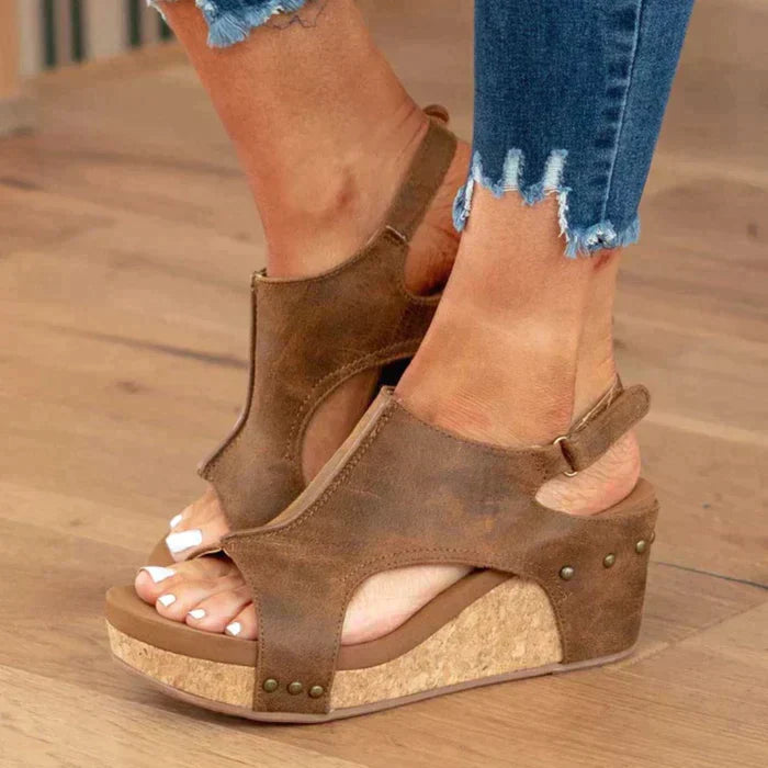 Nicole - Sandalias de Cuña Elegantes