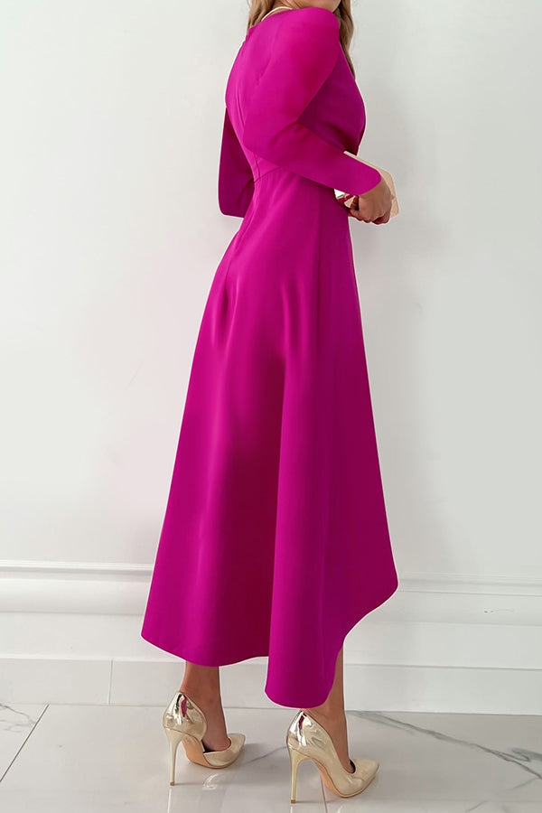 Vestido Midi de Manga Larga