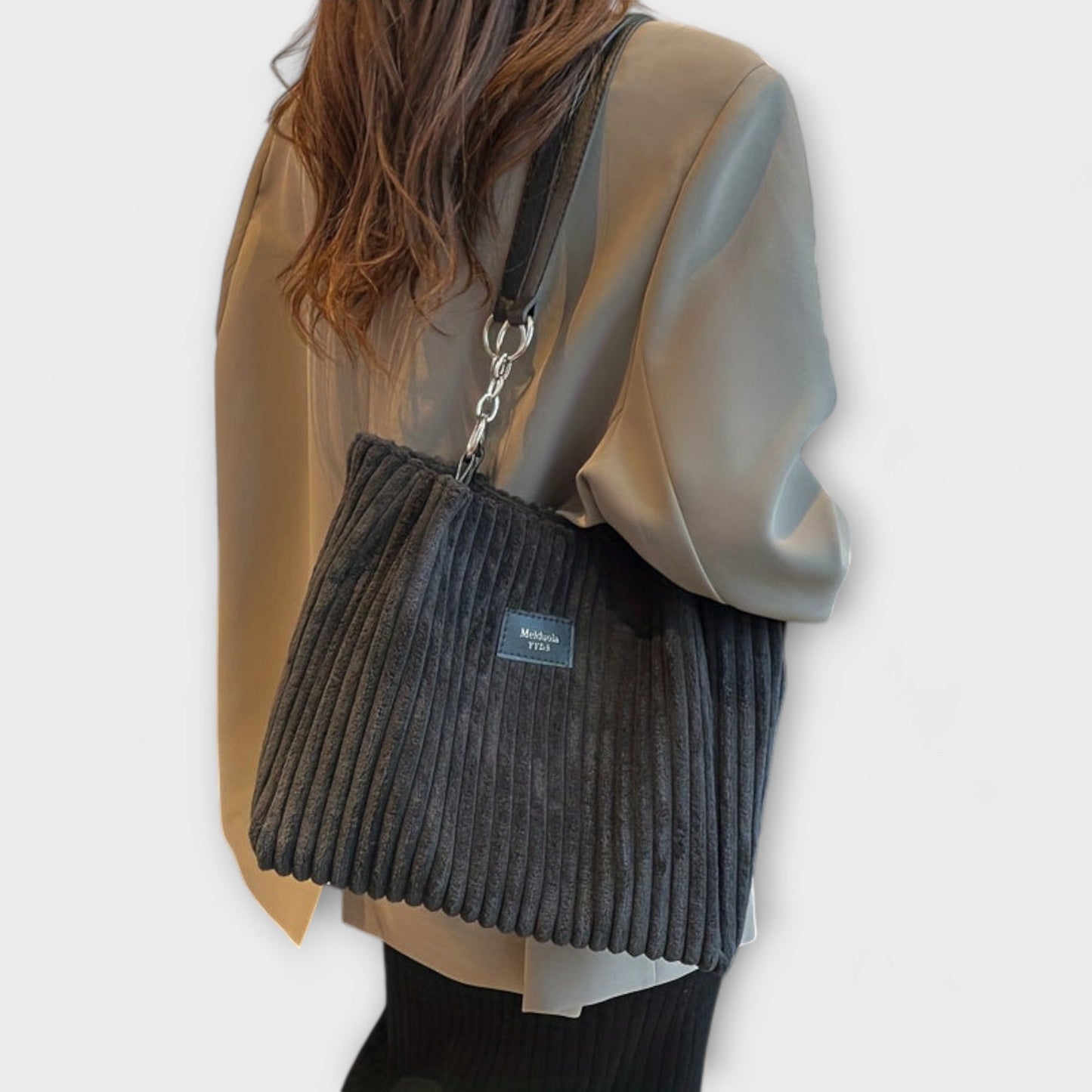 Rita. – Bolso de hombro de pana suave