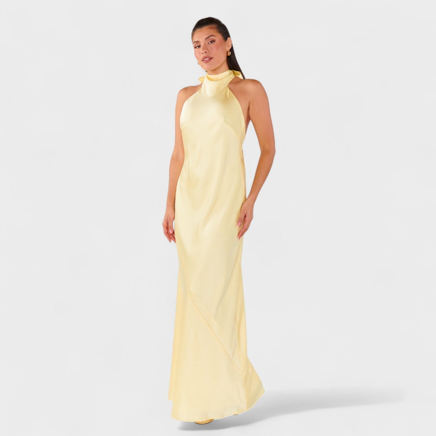 Martina – Vestido Satinado de Lazo