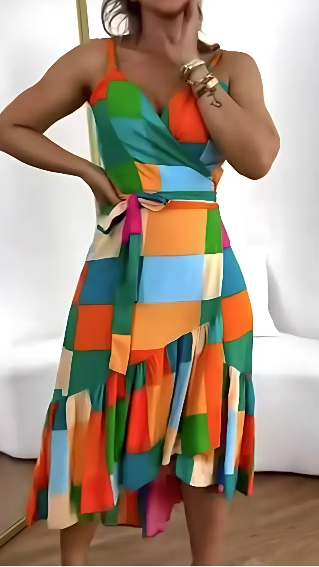 Britte | Vestido tipo túnica ligero con estampado de resort