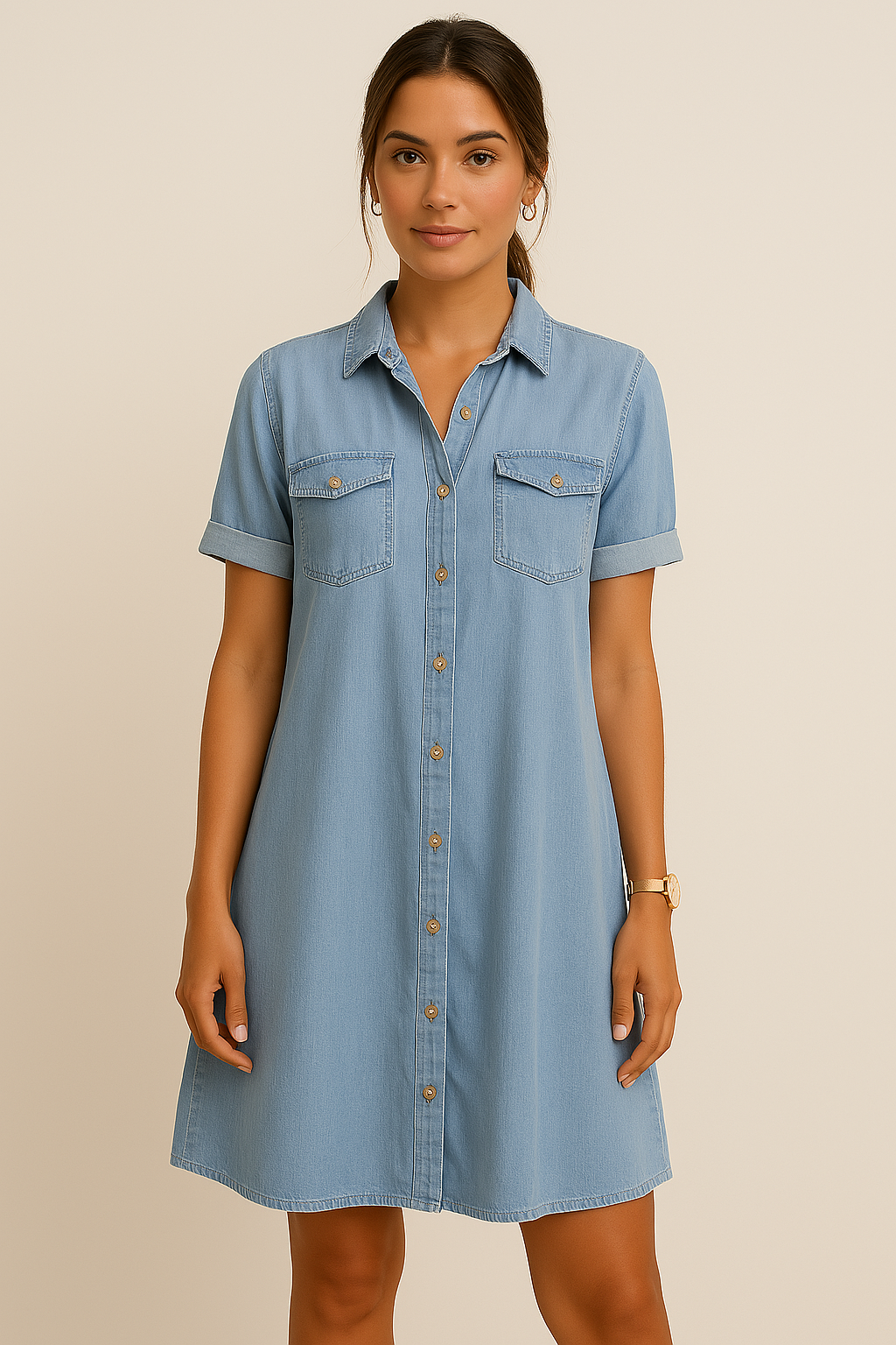 Emilia | Vestido de mezclilla tipo camisa