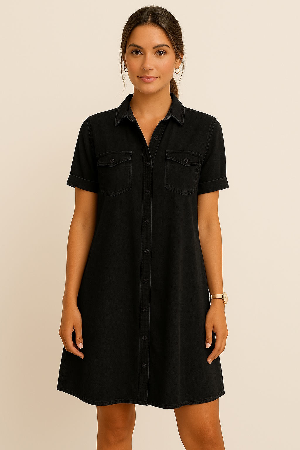 Emilia | Vestido de mezclilla tipo camisa
