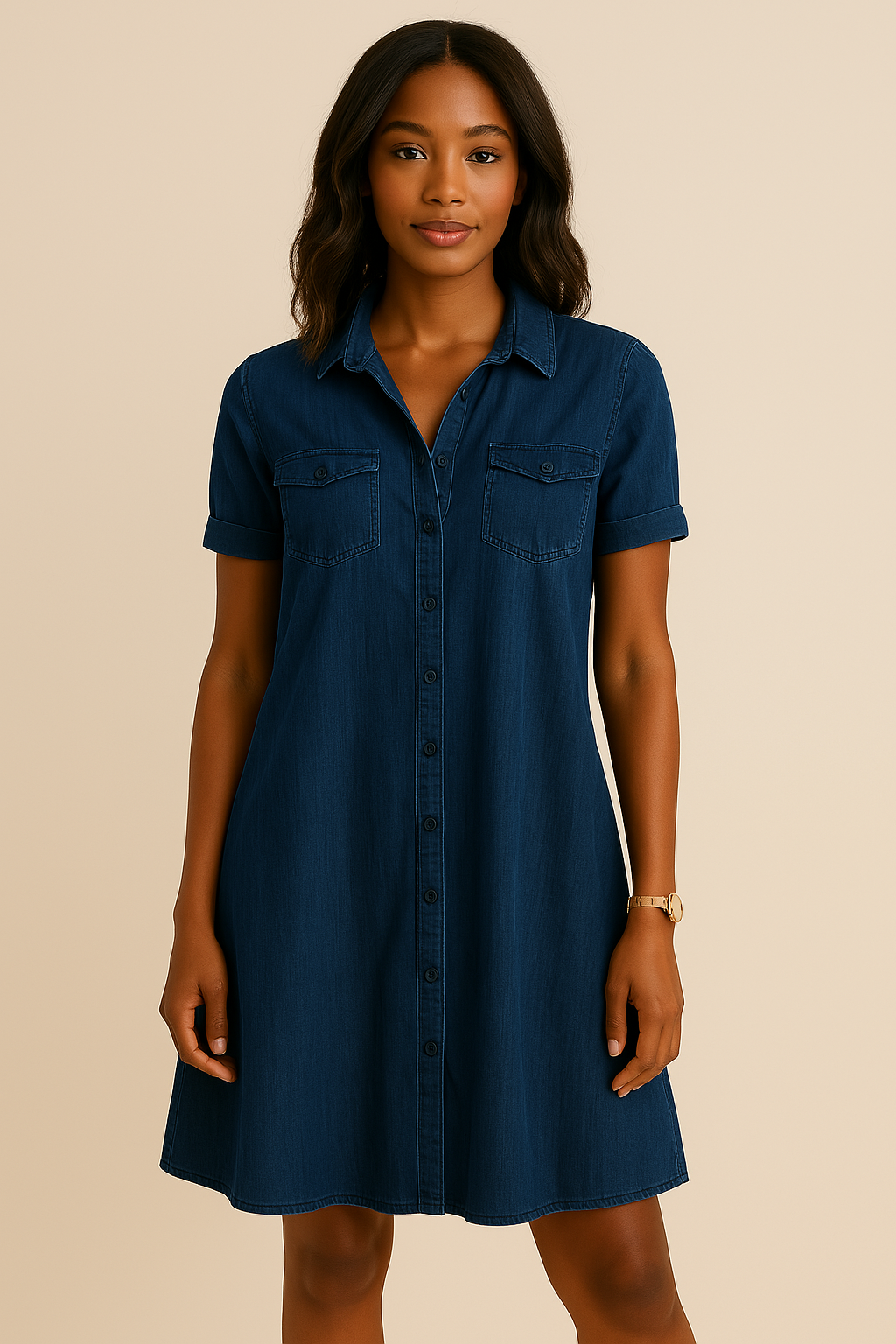 Emilia | Vestido de mezclilla tipo camisa