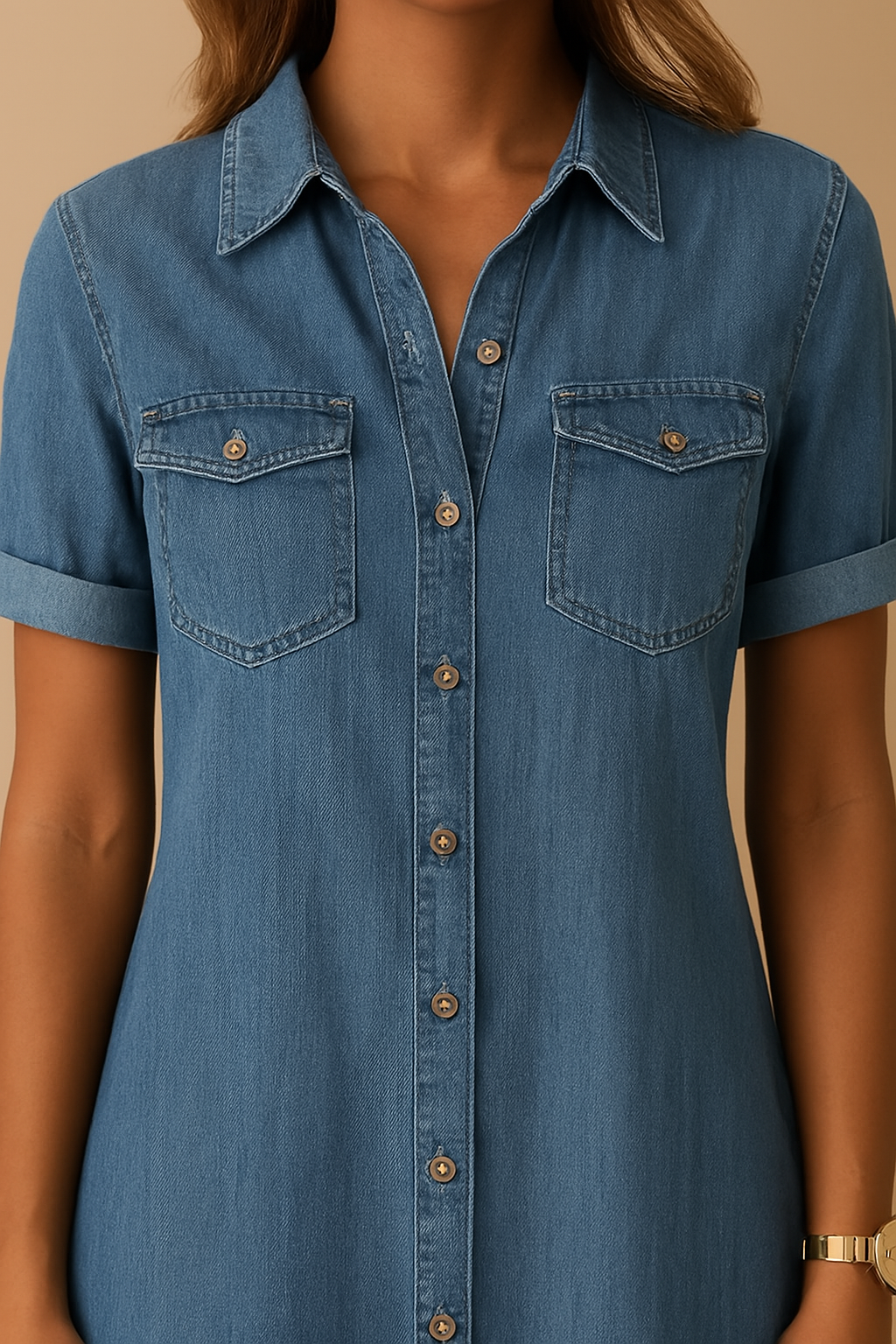 Emilia | Vestido de mezclilla tipo camisa