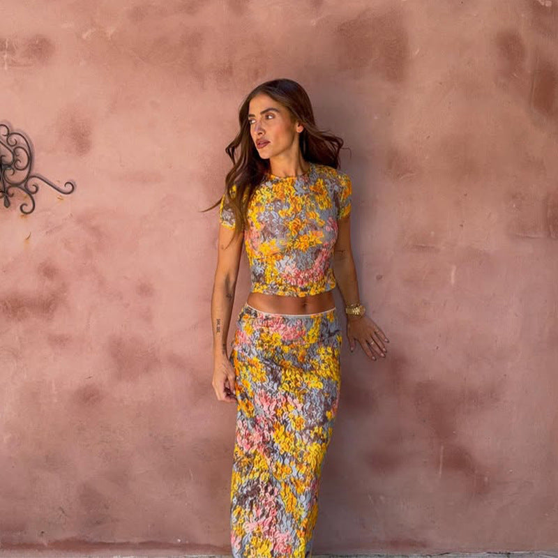Amaris | Conjunto de Dos Piezas con Estampado Floral
