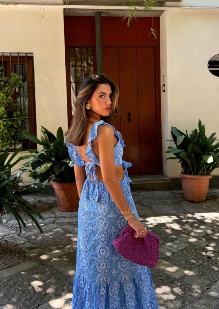 Camila | Vestido Maxi con Volantes