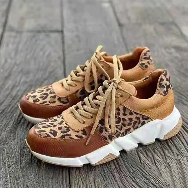 Crissa - Zapatos de Leopardo Cómodos