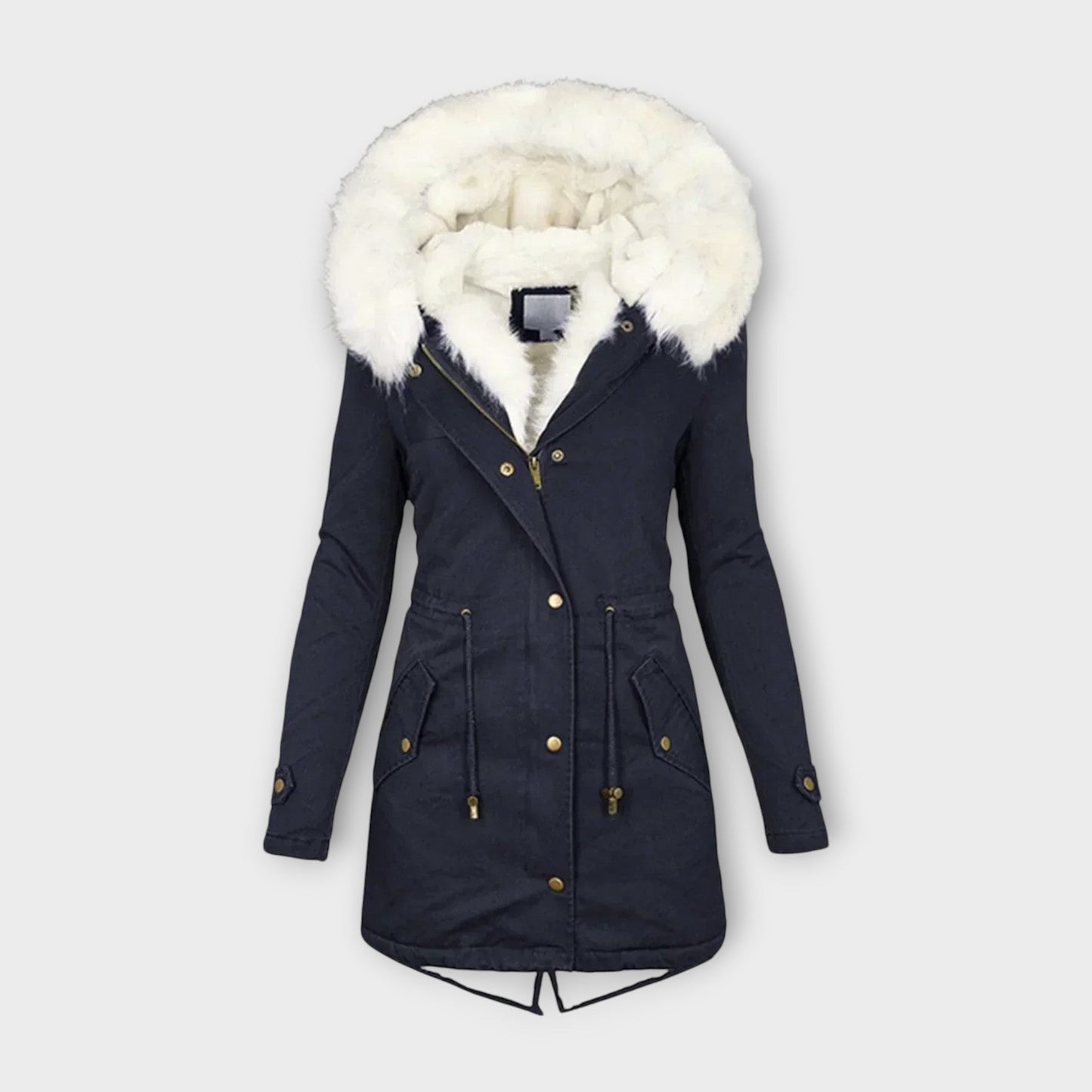Ivara – Chaqueta de invierno impermeable y forrada con piel