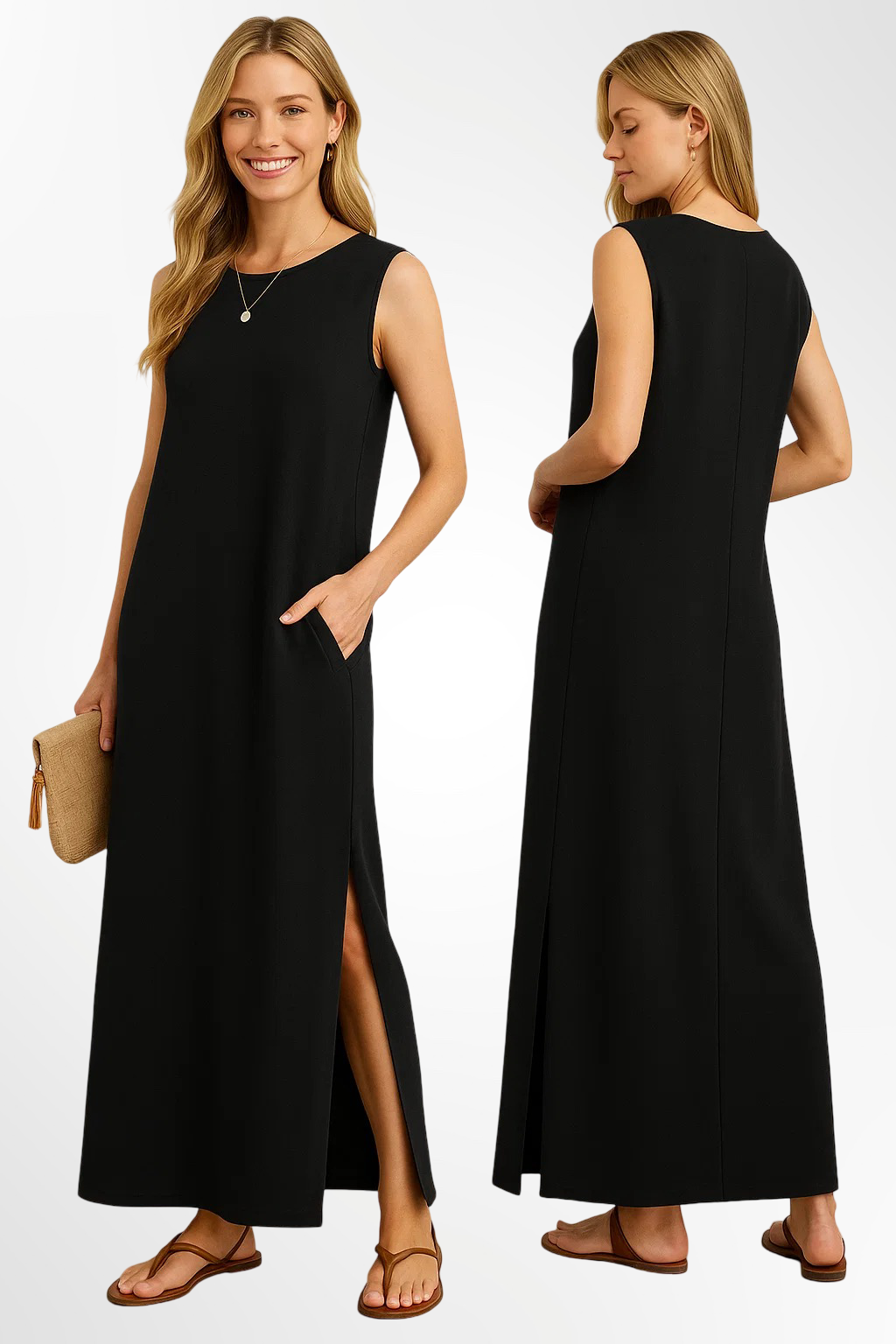 Blanka | Vestido suelto con abertura