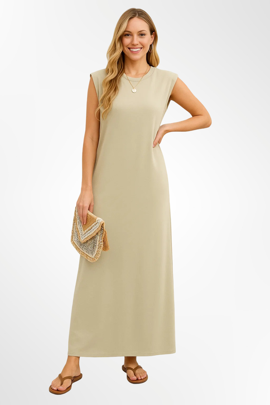 Blanka | Vestido suelto con abertura