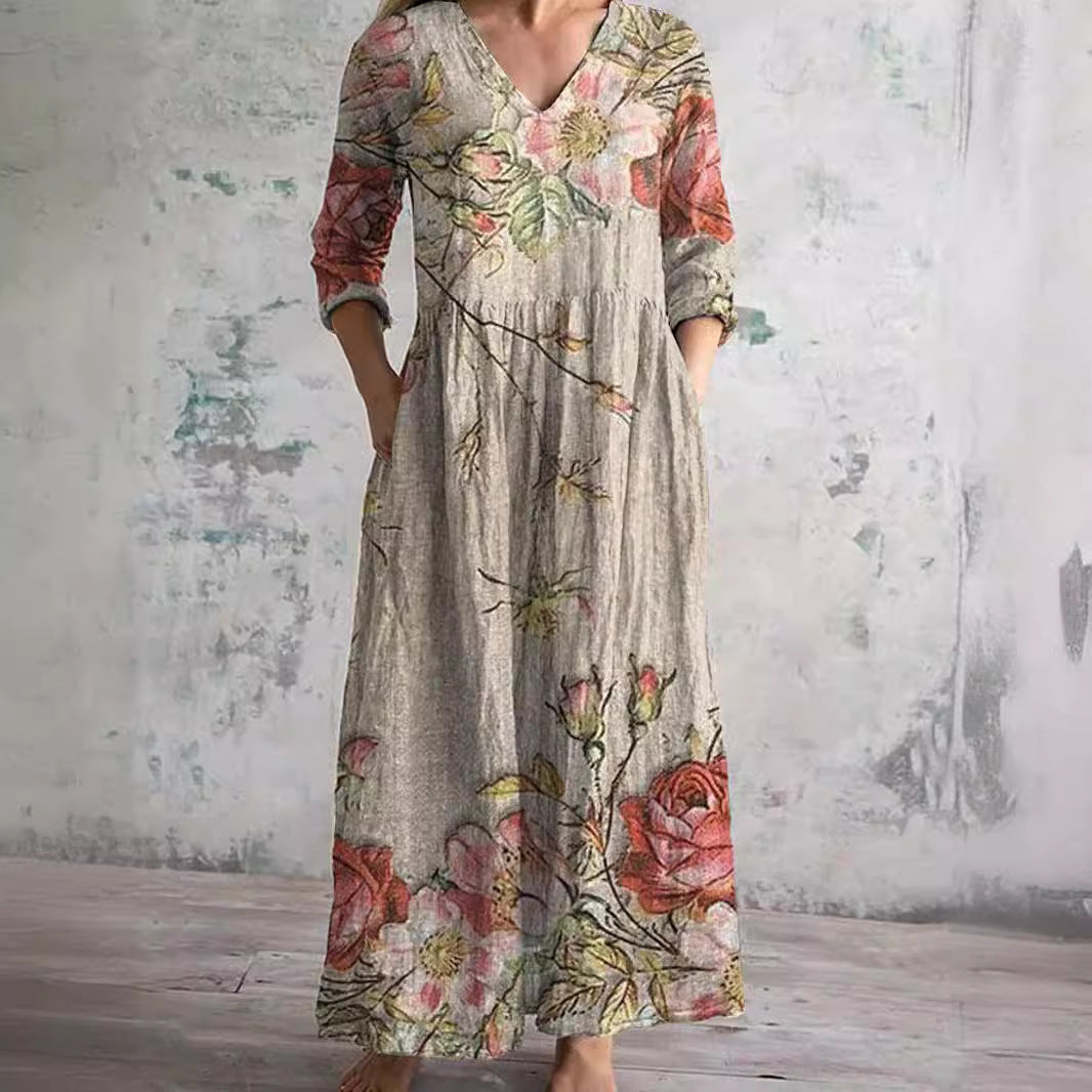 Brygida | Vestido de verano elegante y de alta calidad con estampado floral