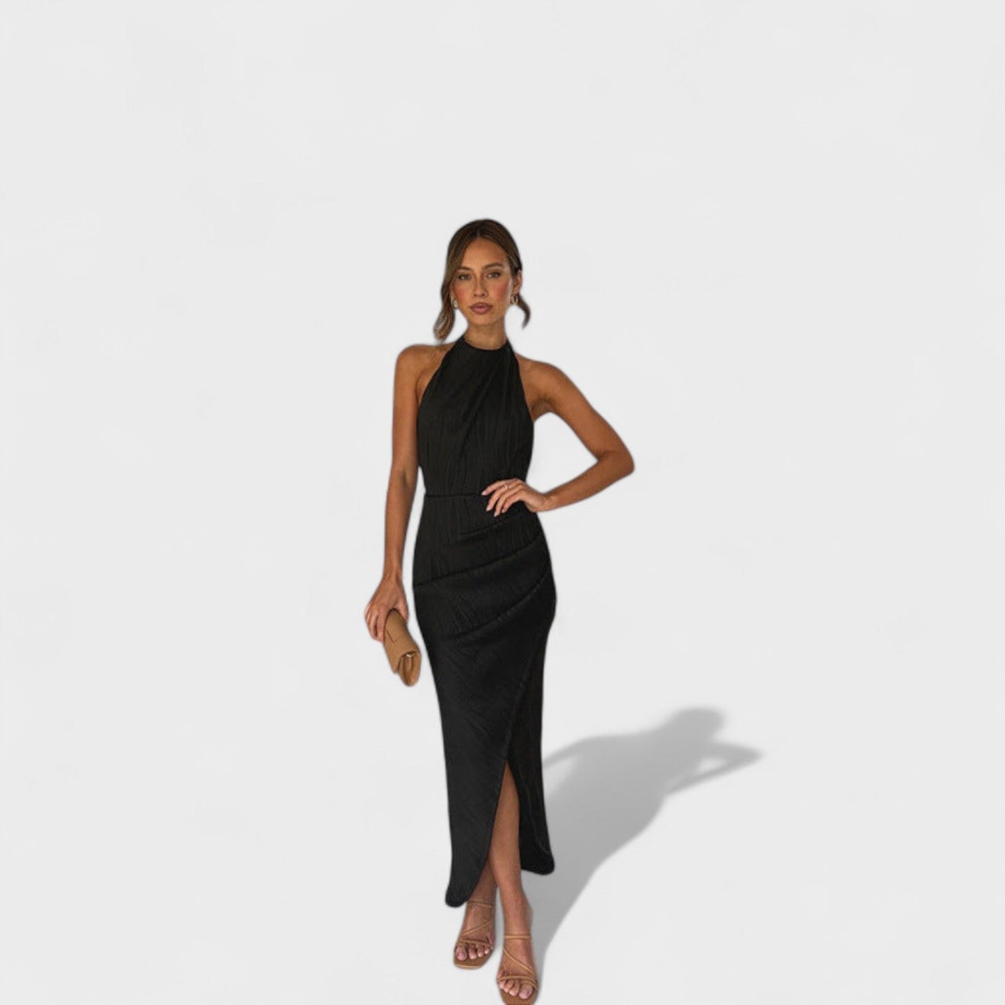 Camila - Vestido largo plisado