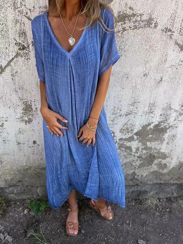 Ámbar | Elegante vestido midi con escote en V