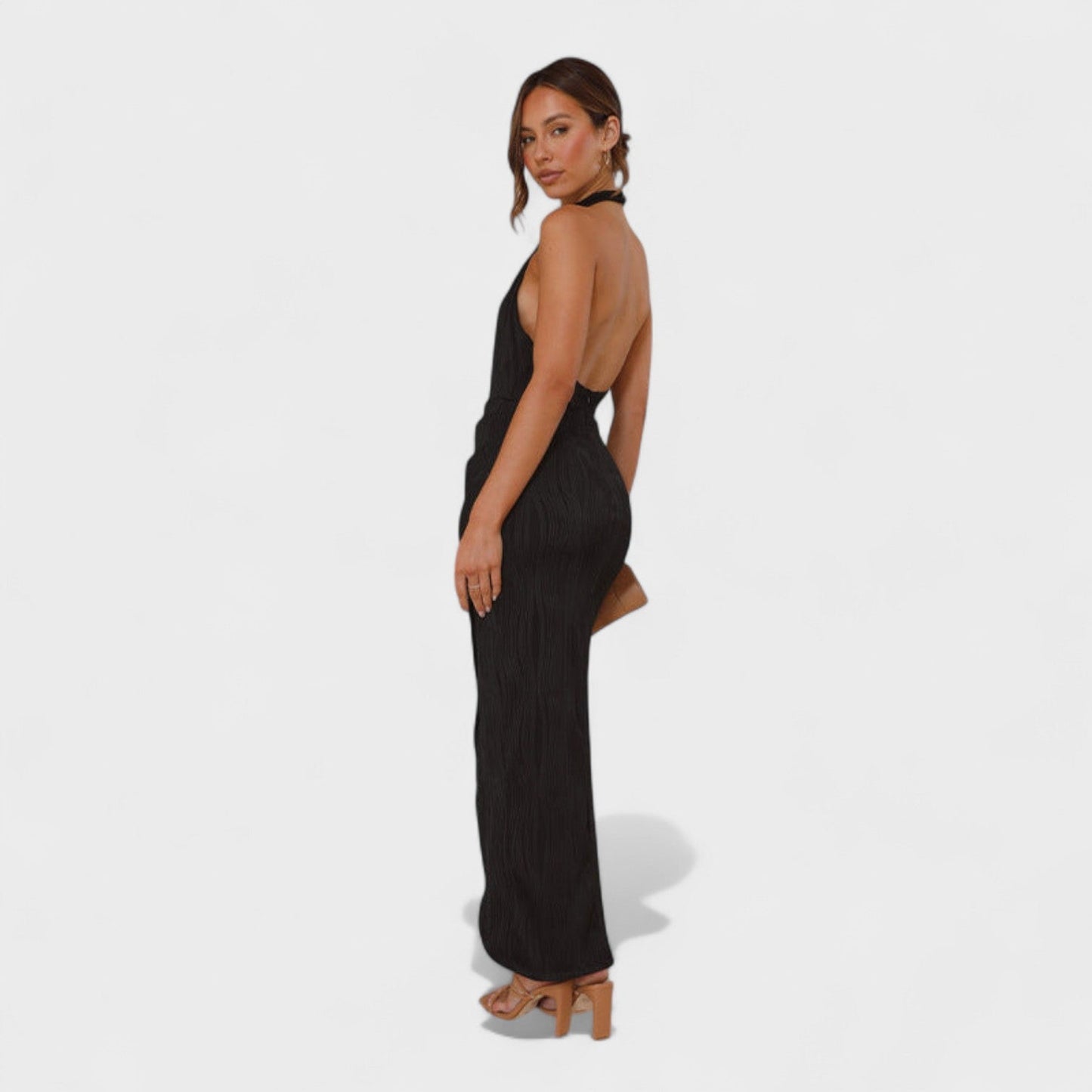 Camila - Vestido largo plisado