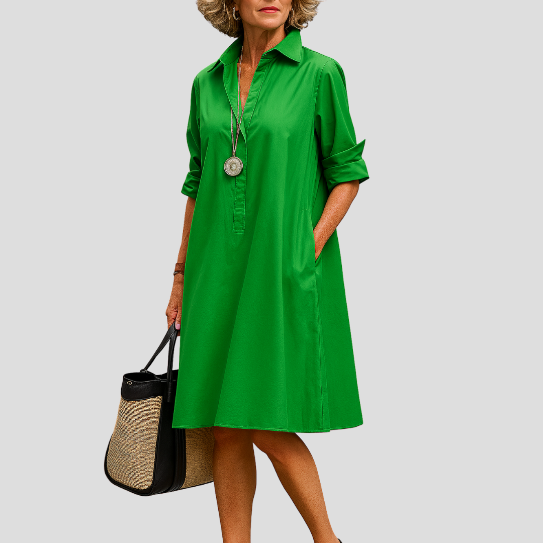 Bernadette - Vestido Midi Elegante con Encanto Atemporal