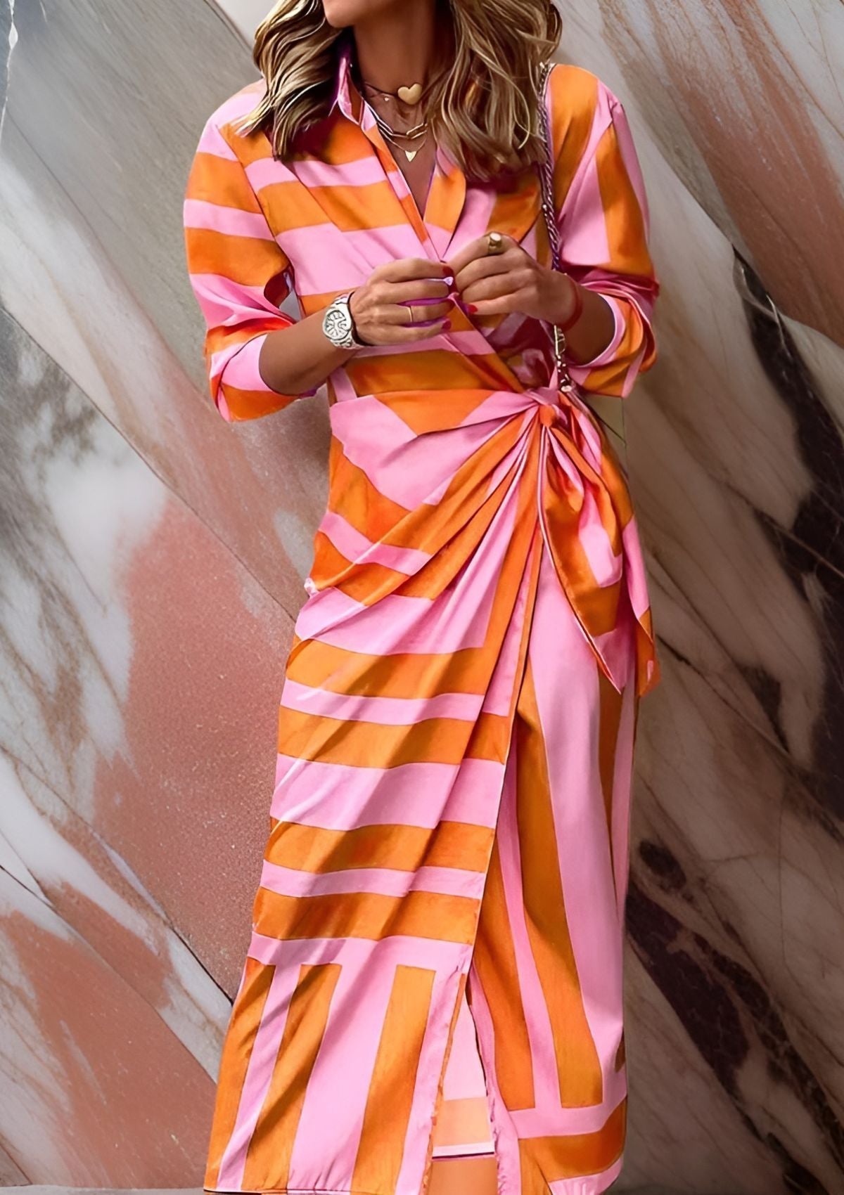 Weronika | Vestido Cruzado con Estampados