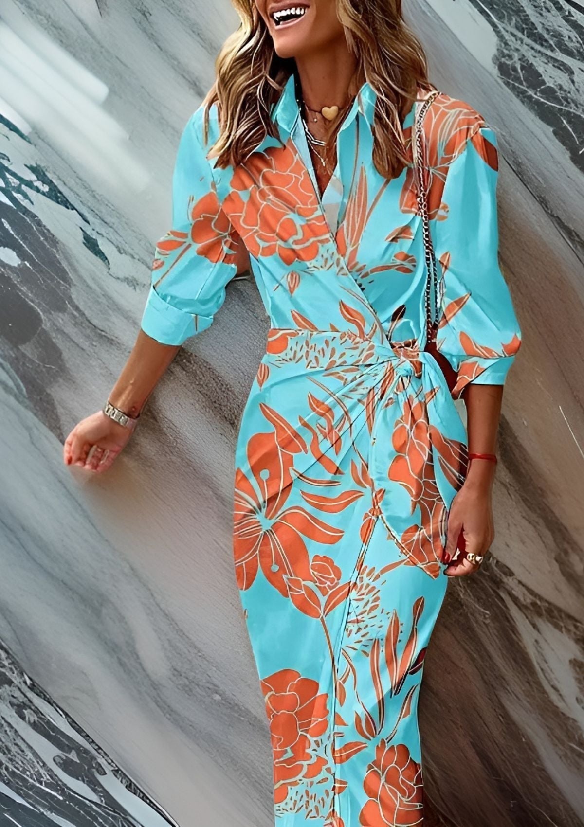 Weronika | Vestido Cruzado con Estampados