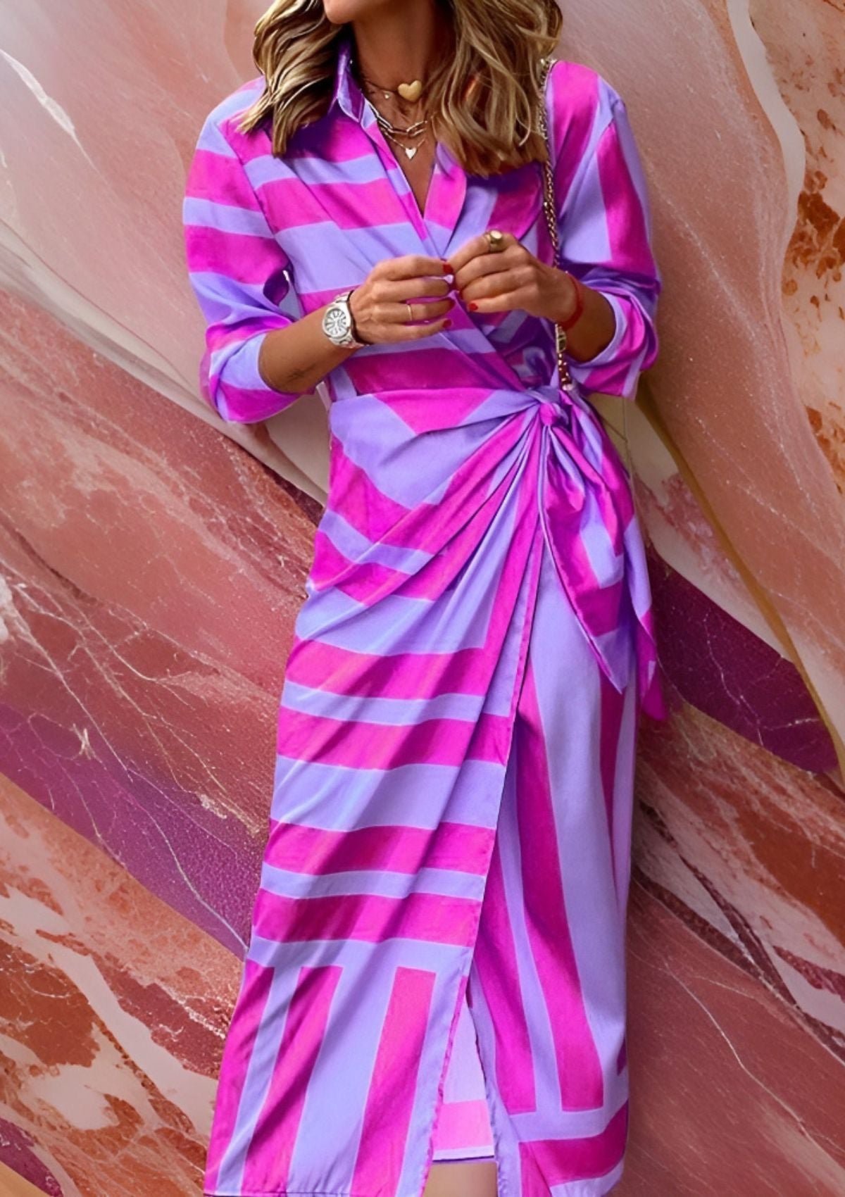 Weronika | Vestido Cruzado con Estampados