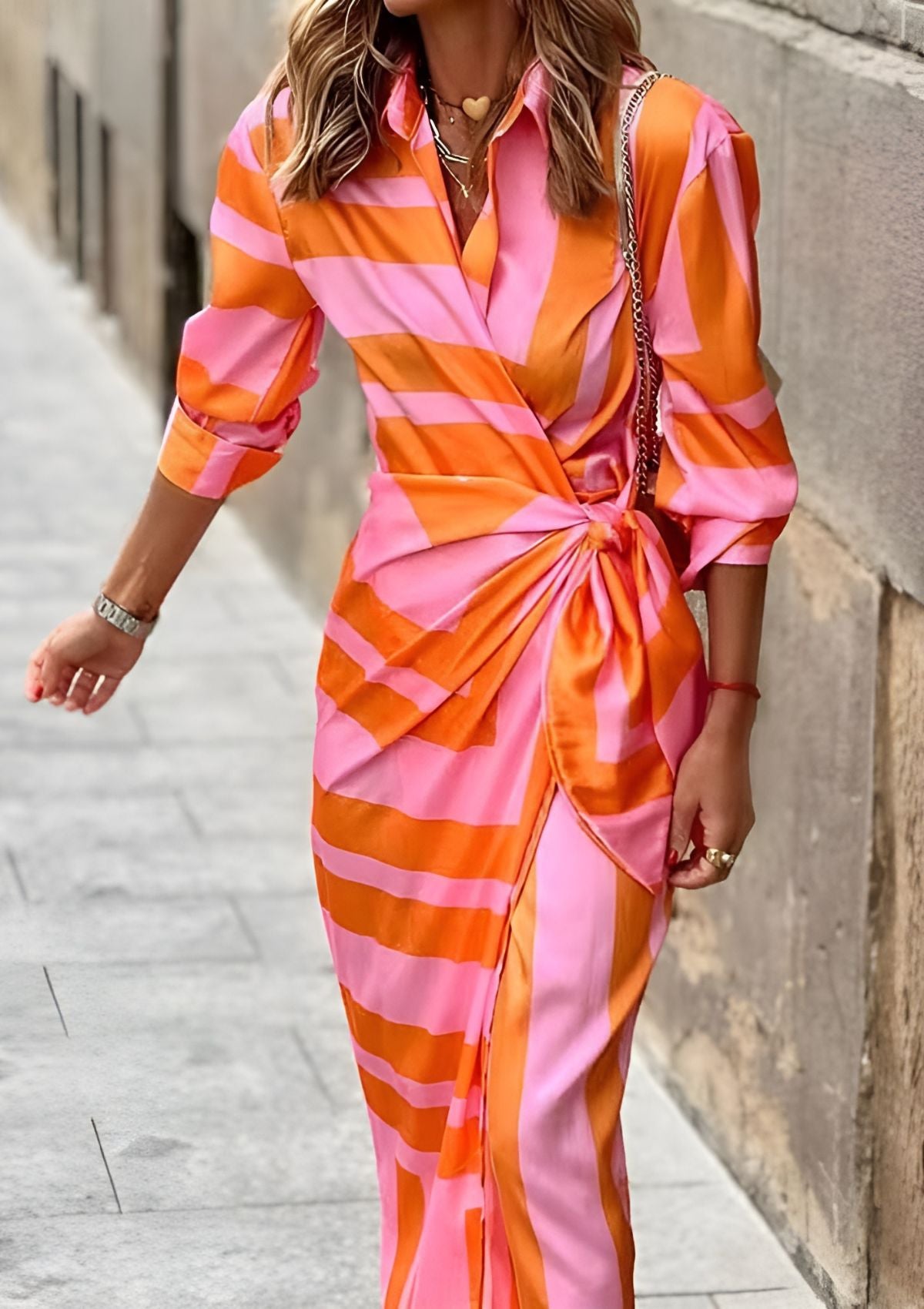 Weronika | Vestido Cruzado con Estampados